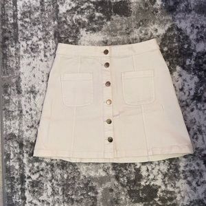 White Jean Skirt